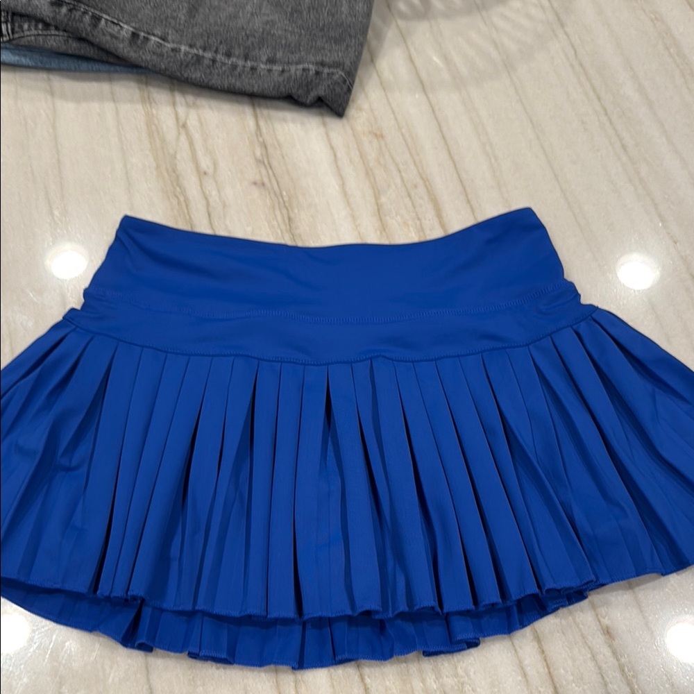 Blue Goldhinge Tennis Skirt